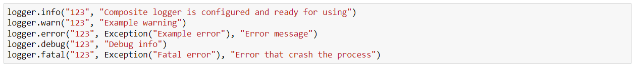 Console logger messages